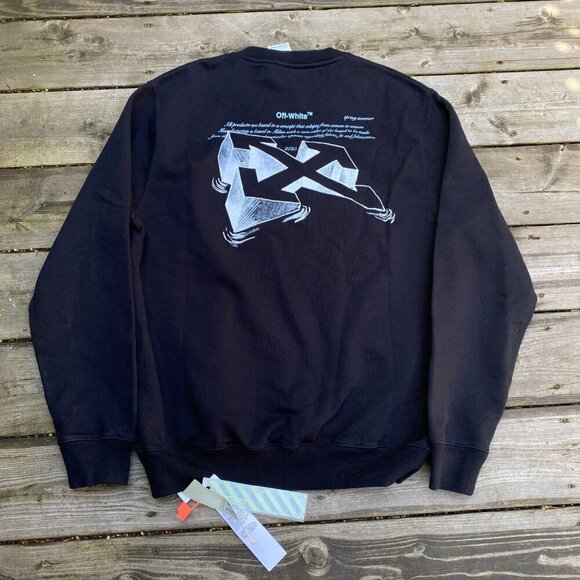 BNWT Off White Arrow Sketch Crewneck Sweater Medium - Picture 14 of 14